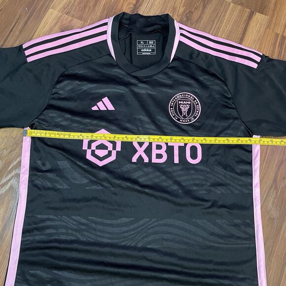 NWT Adidas Men’s XL Slim Fit Inter Miami CF 23/24 Lionel Messi Away Jersey Black - Picture 7 of 9